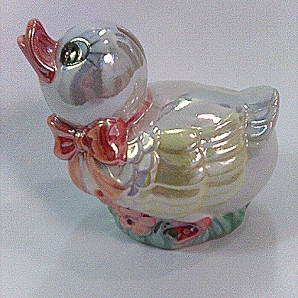 Lustrous Glazed Fancy Duck Coin Bank - Picture 2 of 12